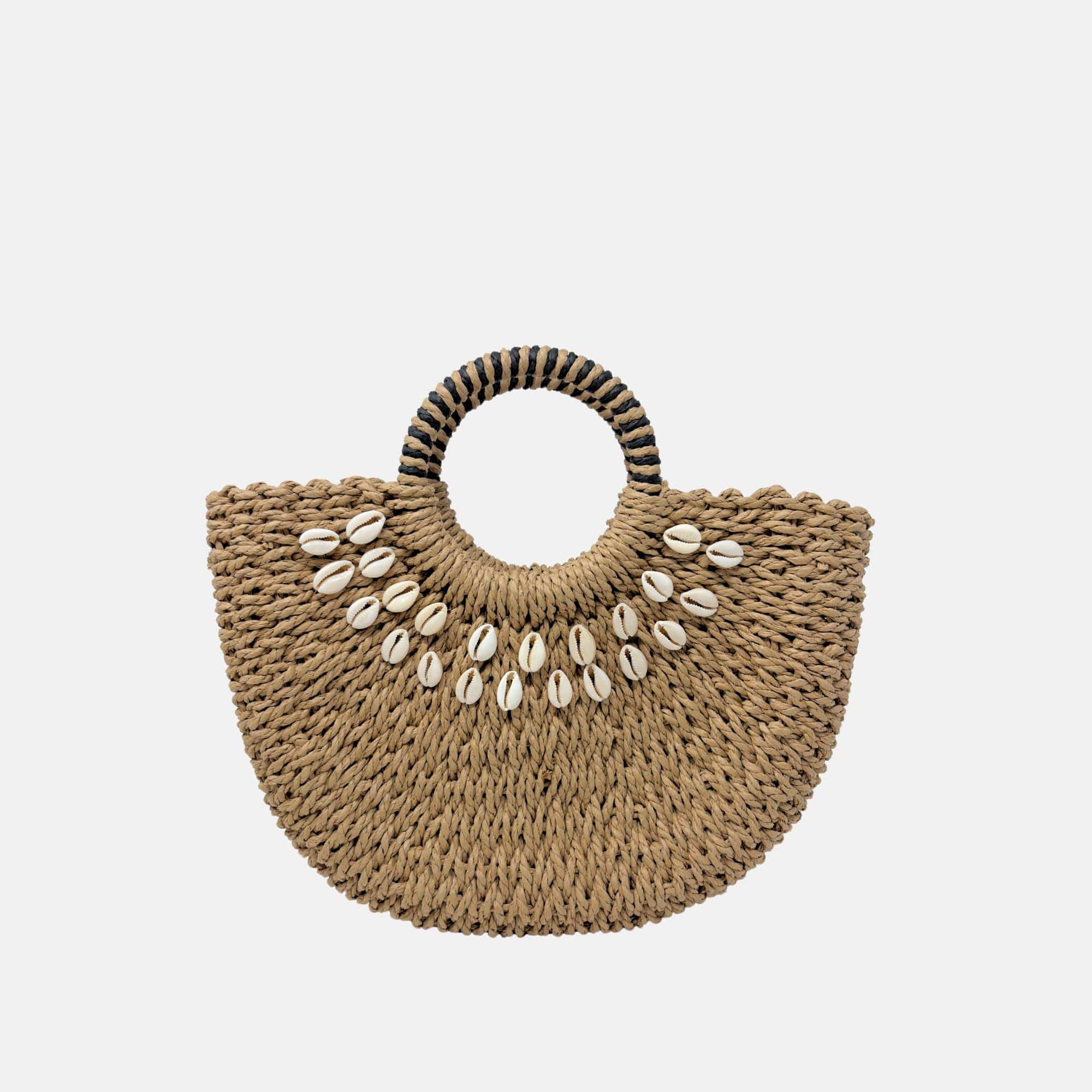 Borsa in paglia Seashell