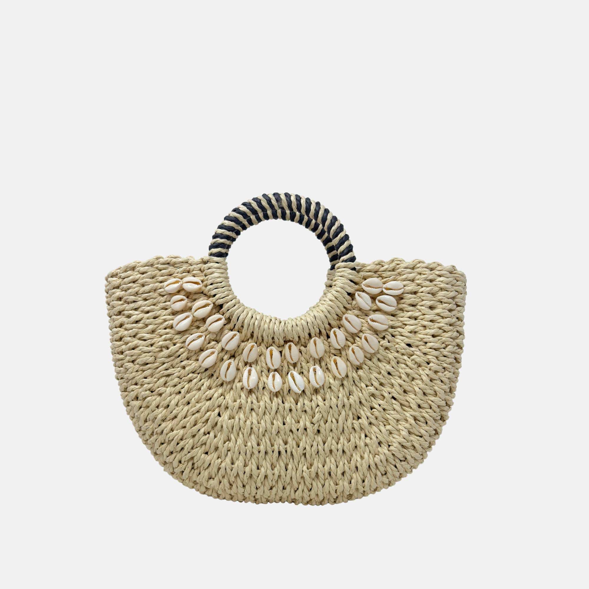 Borsa in paglia Seashell