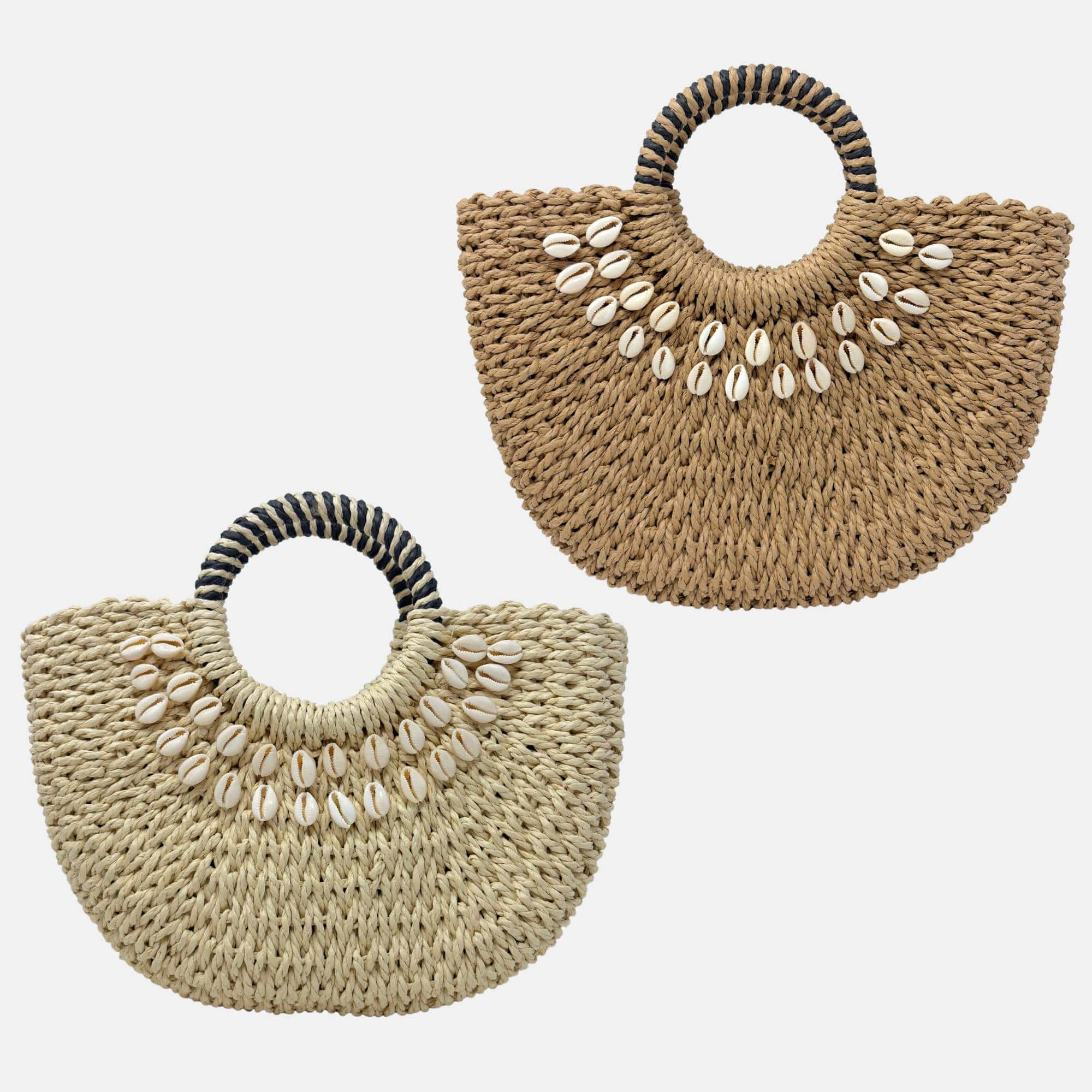 Borsa in paglia Seashell